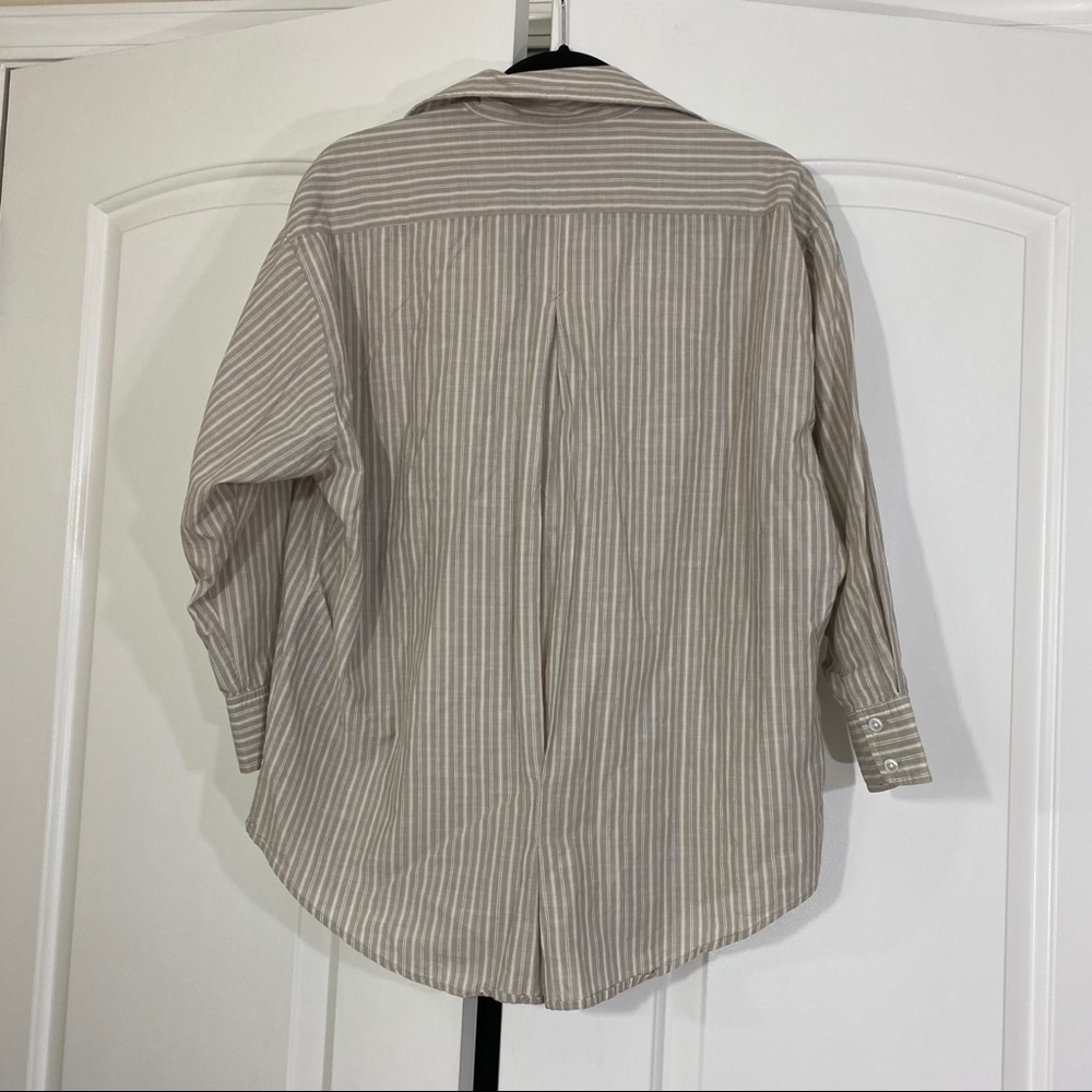 Elizabeth And James Button Down Sequin Trim Medium - image 4